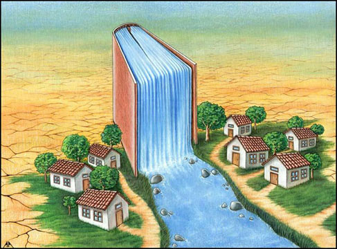 کتاب مایه ی روشنی روان و چشمه جوشان اندیشه و آگاهی است.